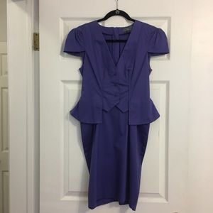 McQ by Alexander McQueen Purple Peplum Dress